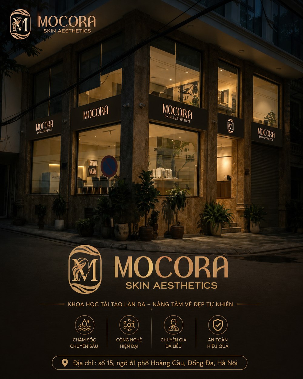 Không gian showroom Mocora Skin Aesthetics tại Hoàng Cầu, Hà Nội