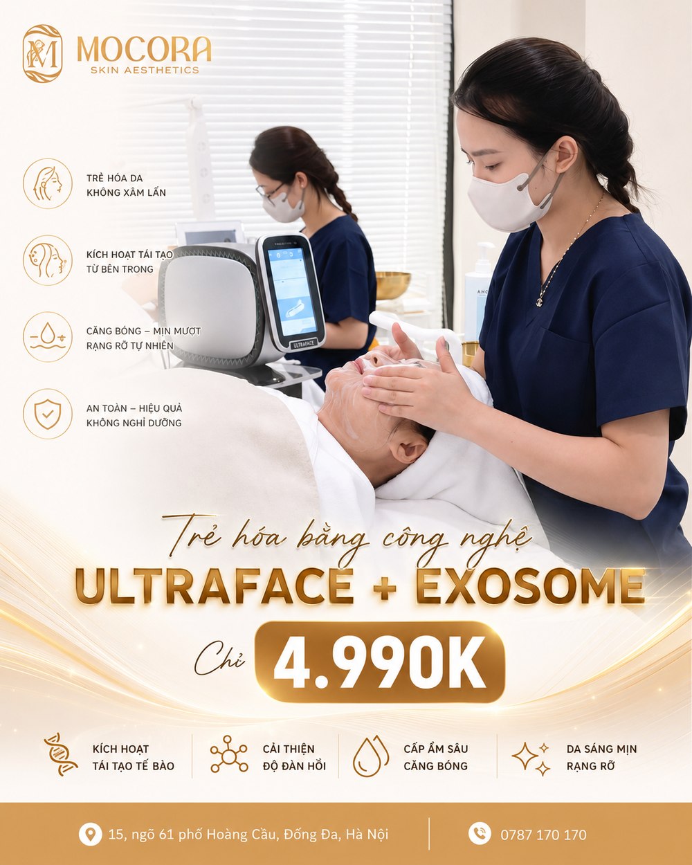 Liệu trình Ultraface + Exosome tại Mocora Skin Aesthetics